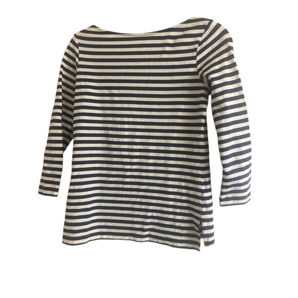 ✨Kate Spade Blue & White Striped Long Sleeve Wheaton Casual Sz Small Top✨ - Picture 7 of 10